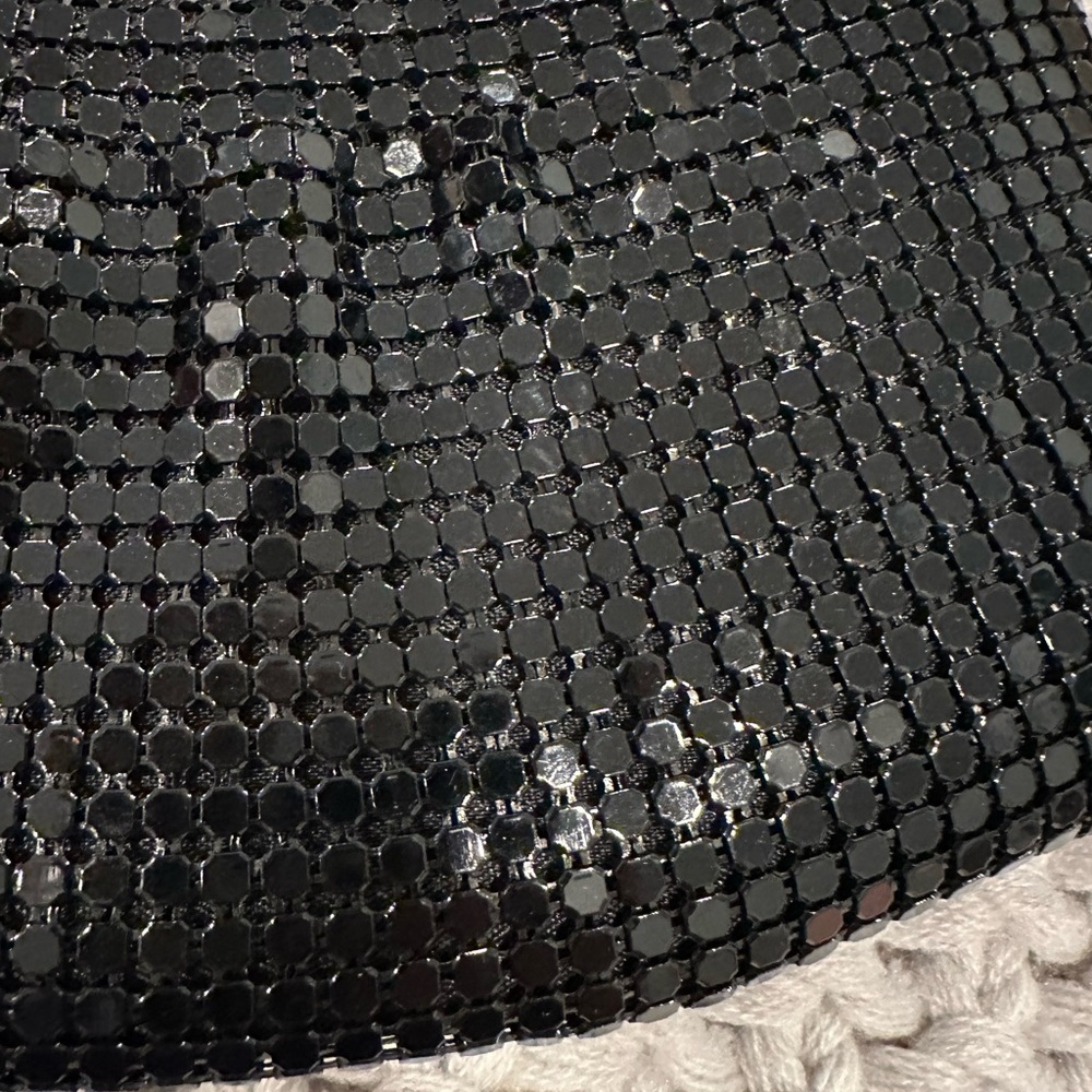Elegant Black Evening Formal Sequin Clutch Bag Purse - Picture 3 of 3